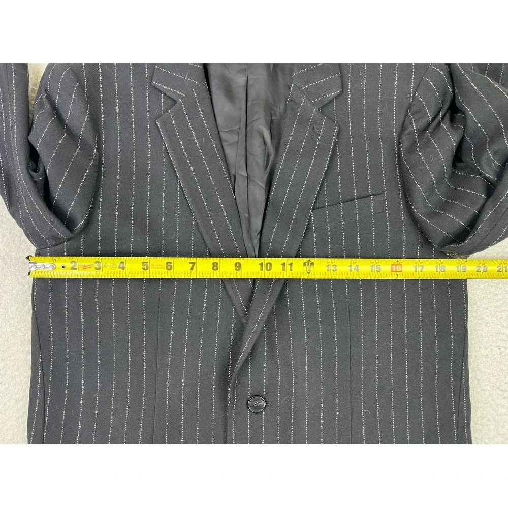 The Kooples Mens 38R Suit Jacket Black Pinstripe Wool Slim Fit HVES25004K NEW